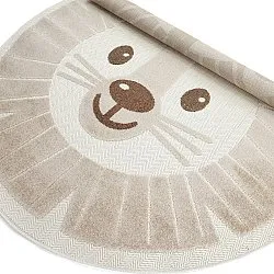 Tappeto rotondo per bambini - Kind Lion (crema)