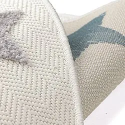 Tappeto rotondo per bambini - Stars (crema/multiplo)