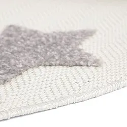 Tappeto rotondo per bambini - Stars (crema/multiplo)