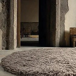 Tappeto rotondo - Aliste Wool Shaggy (marrone)
