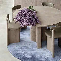 Tappeti rotondi - Aranga Super Soft Fur (blu acciaio)