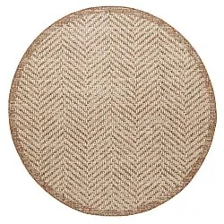 Tappeto rotondo - Indoor/Outdoor Donora (marrone)