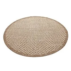 Tappeto rotondo - Indoor/Outdoor Donora (marrone)