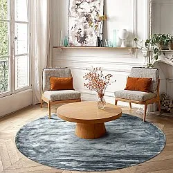 Tappeto rotondo - Jodhpur Special Luxury Edition (blu/grigio)