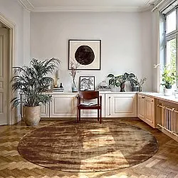 Tappeto rotondo - Jodhpur Special Luxury Edition (marrone)