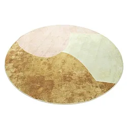 Tappeto rotondo - Lazio (beige/rosa)