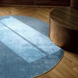 Tappeto rotondo - Lynton (blu)
