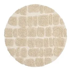 Tappeto rotondo - Otranto Natural Cotton Shaggy (bianco)