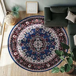 Tappeto rotondo - Peking (blu)