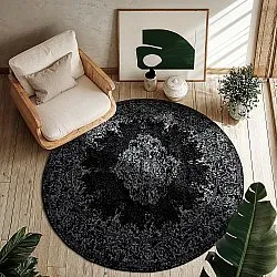 Tappeto rotondo - Peking (nero)
