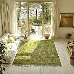 Tappeto A Pelo Lungo - Celina Natural Cotton Shaggy (verde/giallo)