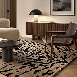 Tappeto A Pelo Lungo - Zebra Tufted Wool Premium (beige/nero)
