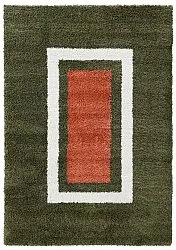 Tappeto A Pelo Lungo - Alsace (verde/bianco/arancione)