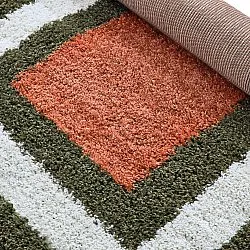 Tappeto A Pelo Lungo - Alsace (verde/bianco/arancione)