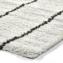 Tappeto A Pelo Lungo - Eze (bianco/marrone)
