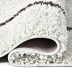 Tappeto A Pelo Lungo - Eze (bianco/marrone)