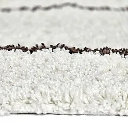 Tappeto A Pelo Lungo - Eze (bianco/marrone)