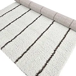 Tappeto A Pelo Lungo - Eze (bianco/marrone)
