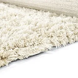 Tappeto A Pelo Lungo - Fassale Hand Woven Wool Shaggy (bianco)