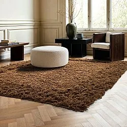 Tappeto A Pelo Lungo - Melilla Hand Woven Wool Shaggy (marrone)