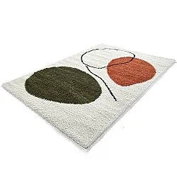 Tappeto A Pelo Lungo - Sanghar (bianco/arancione/verde)