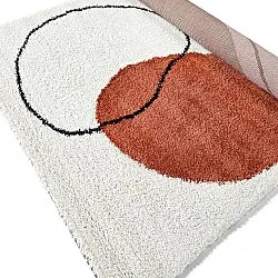 Tappeto A Pelo Lungo - Sanghar (bianco/arancione/verde)