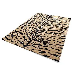 Tappeto A Pelo Lungo - Zebra Tufted Wool Premium (beige/nero)