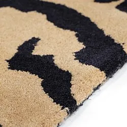 Tappeto A Pelo Lungo - Zebra Tufted Wool Premium (beige/nero)