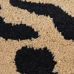 Tappeto A Pelo Lungo - Zebra Tufted Wool Premium (beige/nero)