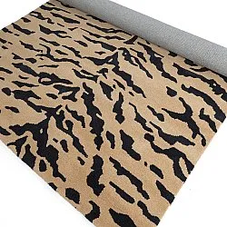 Tappeto A Pelo Lungo - Zebra Tufted Wool Premium (beige/nero)