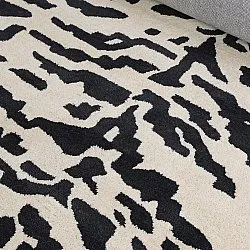 Tappeto A Pelo Lungo - Zebra Tufted Wool Premium (bianco/nero)