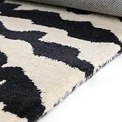 Tappeto A Pelo Lungo - Zebra Tufted Wool Premium (bianco/nero)