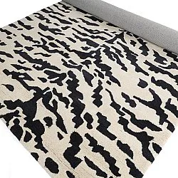 Tappeto A Pelo Lungo - Zebra Tufted Wool Premium (bianco/nero)