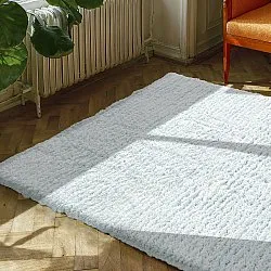 Tappeto A Pelo Lungo - Aden (azzurro/bianco)