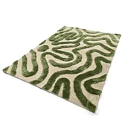 Tappeto A Pelo Lungo - Akaba (crema/verde)