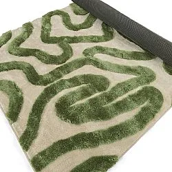 Tappeto A Pelo Lungo - Akaba (crema/verde)
