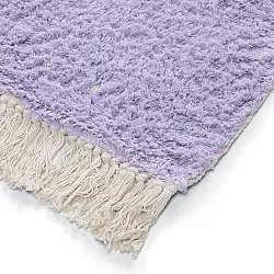 Tappeto A Pelo Lungo - Amira Natural Cotton Shaggy (viola/beige)