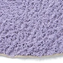 Tappeto rotondo - Amira Natural Cotton Shaggy (viola/beige)