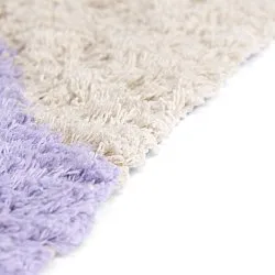Tappeto A Pelo Lungo - Amira Natural Cotton Shaggy (viola/beige)