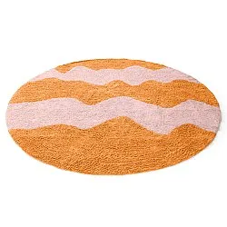 Tappeto rotondo - Amira Natural Cotton Shaggy (arancione/rosa)