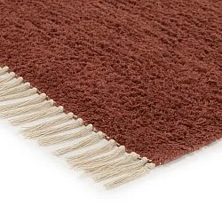 Tappeto A Pelo Lungo - Amira Natural Cotton Shaggy (rosso/beige)