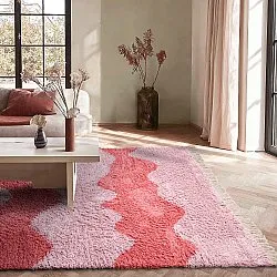 Tappeto A Pelo Lungo - Amira Natural Cotton Shaggy (rosa)