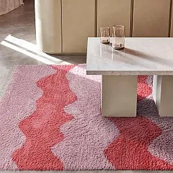 Tappeto A Pelo Lungo - Amira Natural Cotton Shaggy (rosa)