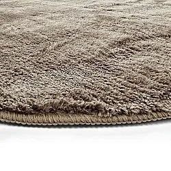 Tappeto shaggy ovale - Aranga Super Soft Fur (marrone)