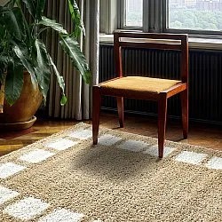 Tappeto A Pelo Lungo - Asilah (beige/bianco)