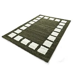Tappeto A Pelo Lungo - Asilah (verde/bianco)