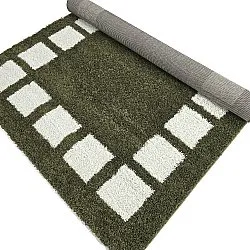 Tappeto A Pelo Lungo - Asilah (verde/bianco)