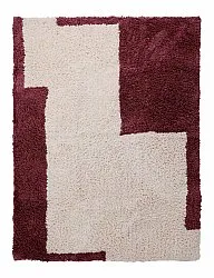Tappeto A Pelo Lungo - Begur Natural Cotton Shaggy (bianco sporco/bordeaux)