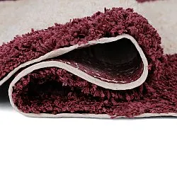 Tappeto A Pelo Lungo - Begur Natural Cotton Shaggy (bianco sporco/bordeaux)
