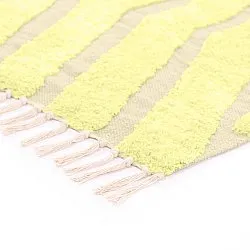 Tappeto A Pelo Lungo - Callista Natural Cotton Shaggy (giallo)